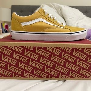 Orange-Yellow Vans Old Skool Size 10